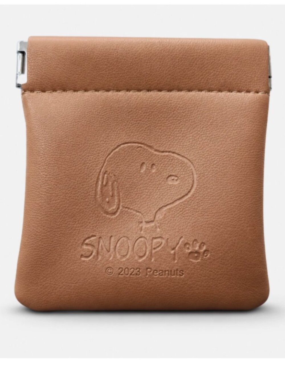 New Snoopy Brown Faux Leather Coin Purse Wallet Men ID Key Money Pouch Gift